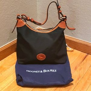 Dooney and Bourke Canvas and Leather Hobo Bag